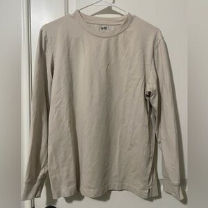 Uniqlo Cream Long Sleeve Tee